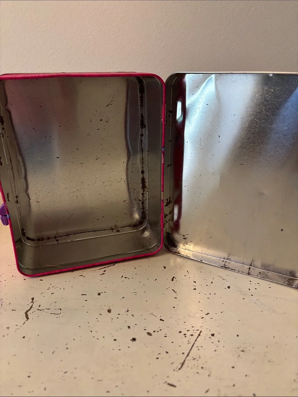 Shopkins Pink and Purple Tin Lunchbox - Kids Toy Storage